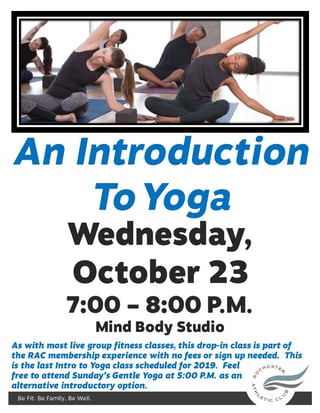 4 - Intro to Yoga October