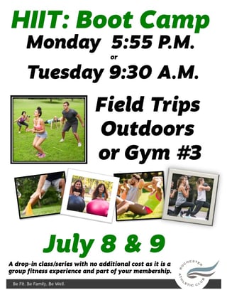 HIIT Boot Camp July 2019