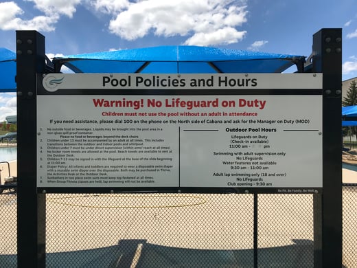 Pool Policies and Hours Photo